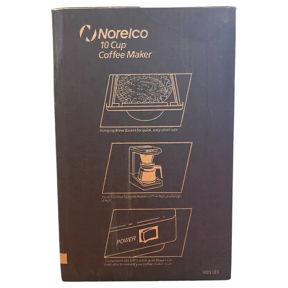 Norelco HB5183 10 Cup Automatic Drip Coffee Maker New In Box